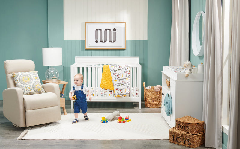 Penny 29.1\" Linen-Look Fabric Swivel Rocker Reclining Chair - Taupe