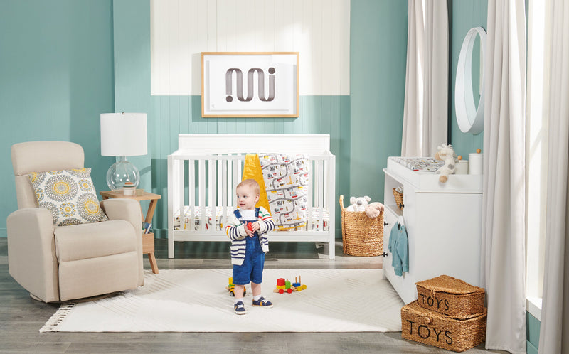 Penny 29.1\" Linen-Look Fabric Swivel Rocker Reclining Chair - Taupe