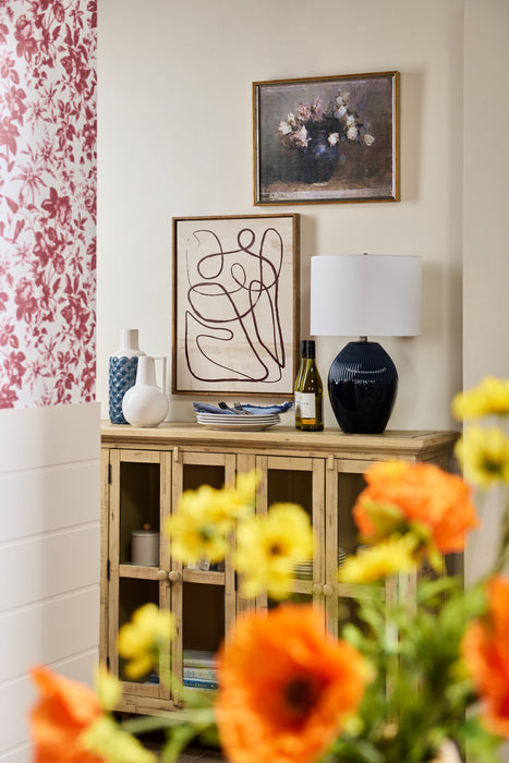 Kort & Co. Penelope 24\" Blue Ceramic Table Lamp