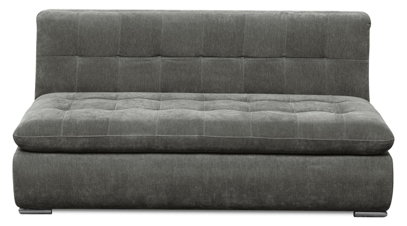 Scott Living Plaza Modular 4-Piece Fabric Sectional with Two Loveseats, Storage Console and Dual Cupholders - Grey