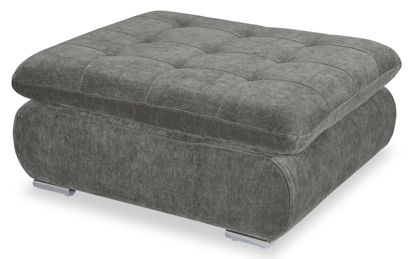 Scott Living Plaza Modular 4-Piece Fabric Sectional with Ottoman - Grey