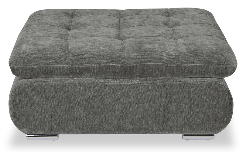 Scott Living Plaza Modular 4-Piece Fabric Sectional with Ottoman - Grey