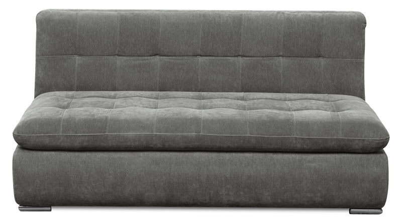 Scott Living Plaza Modular 7-Piece Fabric Sectional with Storage Console and Dual Cupholders - Grey