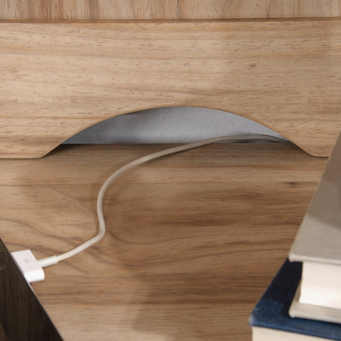 Portage Park 30.35\" Commercial Grade 2-Shelf Library Hutch - Light Brown