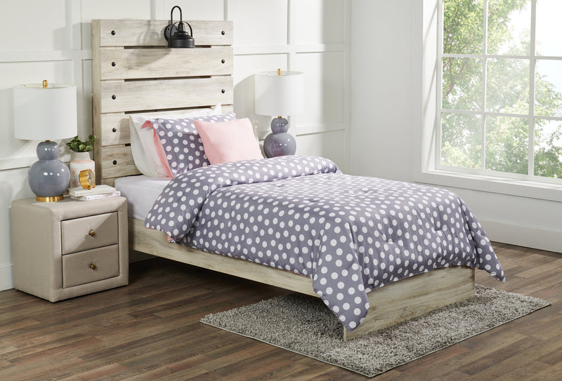 Portia 4-Piece Full Comforter Set - Grey