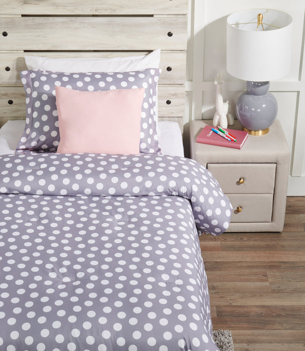 Portia 4-Piece Full Comforter Set - Grey