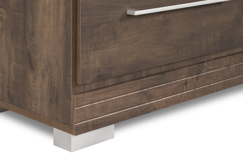 Riley Bedside 2-Drawer Nightstand, 21\"W x 24\"H, Made in Canada - Grey