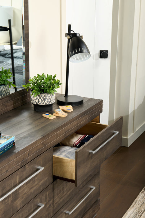 Riley Bedroom 6-Drawer Dresser, 49\"W x 31\"H, Made in Canada - Grey