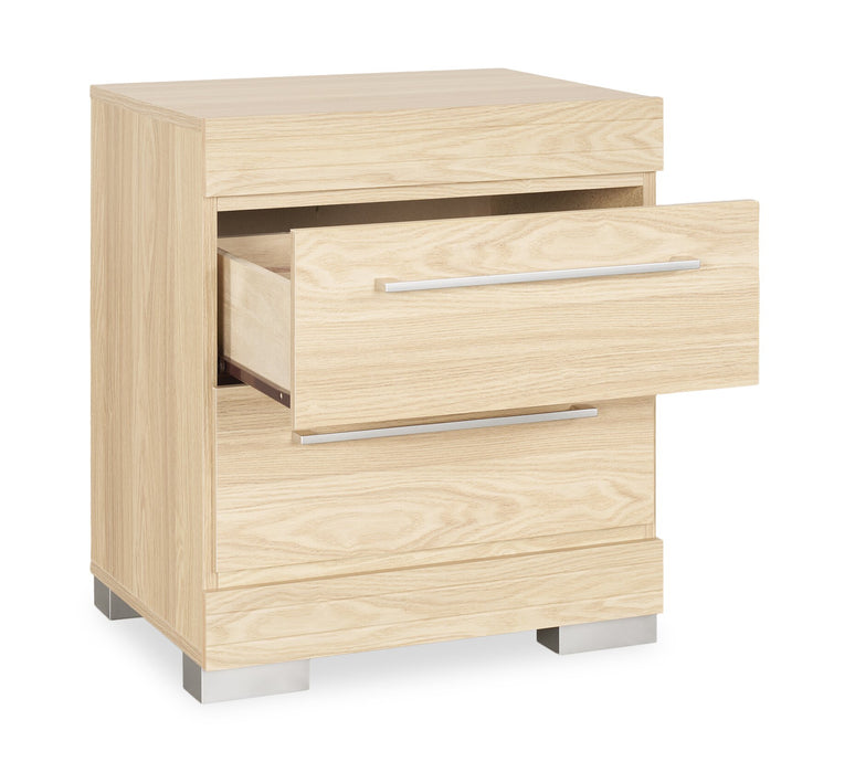 Riley Bedside 2-Drawer Nightstand, 21\"W x 24\"H, Made in Canada - Natural