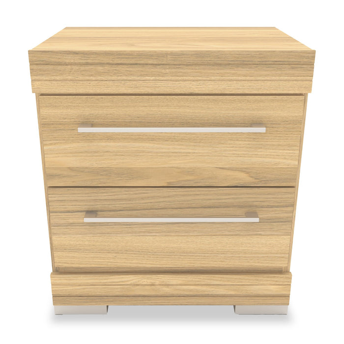 Riley 6pc Bedroom Set with Panel Bed, Dresser, Mirror & Nightstand, Made in Canada, Natural - Full Size