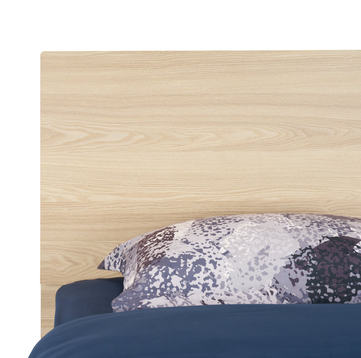 Riley Panel Bed with Headboard & Frame for Kids, Made in Canada, Natural - Twin Size