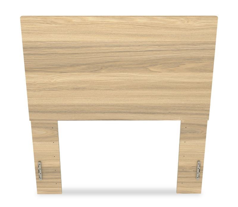 Riley 5pc Bedroom Set with Panel Bed, Dresser & Mirror, Made in Canada, Natural - Twin Size