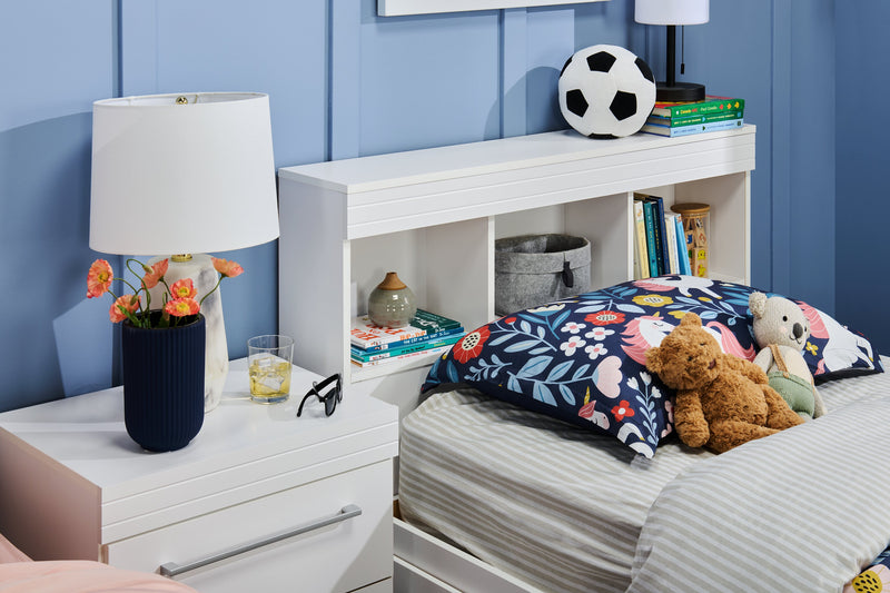 Riley Bedside 2-Drawer Nightstand, 21\"W x 24\"H, Made in Canada - White