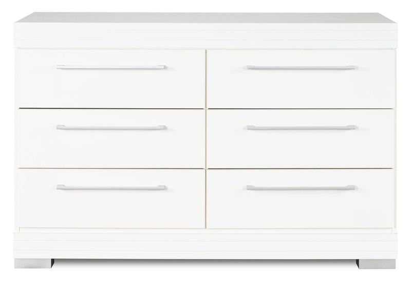 Riley Bedroom 6-Drawer Dresser, 49\"W x 31\"H, Made in Canada - White