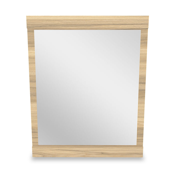 Riley Mates Bed 6pc Set with Bookcase Headboard, Dresser, Mirror & Nightstand, Natural - Twin Size