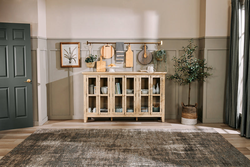 Rocco 70\" 6-Door Large Accent Cabinet - Cream