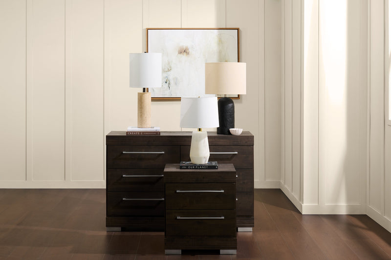 Rocco 25” Modern Stone Table Lamp - Natural Travertine