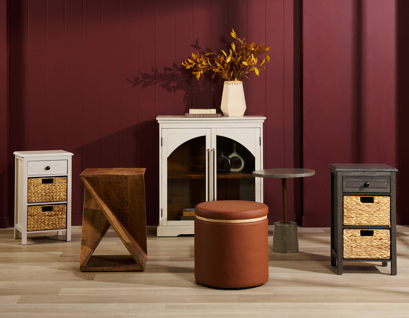 Rosalee 18\" Accent Table - Grey Cement Top & Base