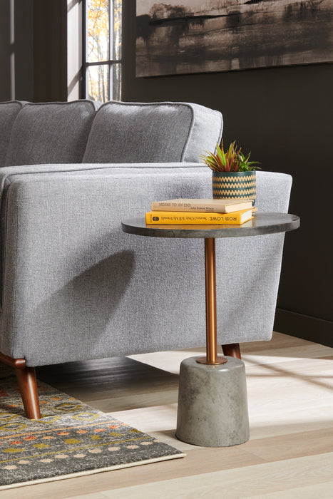 Rosalee 18\" Accent Table - Grey Cement Top & Base