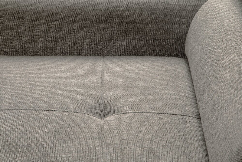 Savvy 5-Piece Left-Facing Linen-Look Fabric Sleeper Sectional with Storage Chaise and Adjustable Headrests - Grey