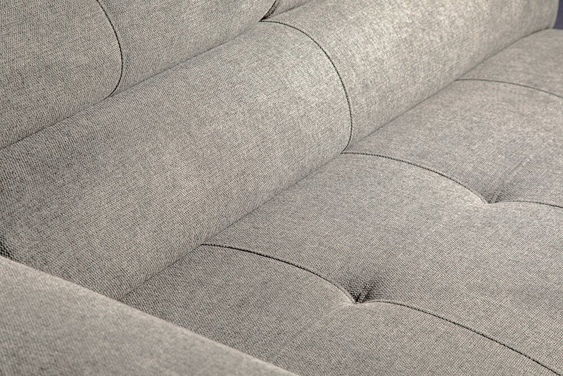 Savvy 5-Piece Right-Facing Linen-Look Fabric Sleeper Sectional with Storage Chaise and Adjustable Headrests - Grey