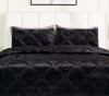 Serene 3-Piece King Comforter Set - Black