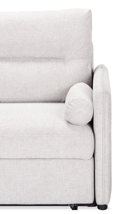 Shadow 82.5\" Linen-Look Fabric Sleeper Sofa with Storage and Two Armrest Pillows - Grey