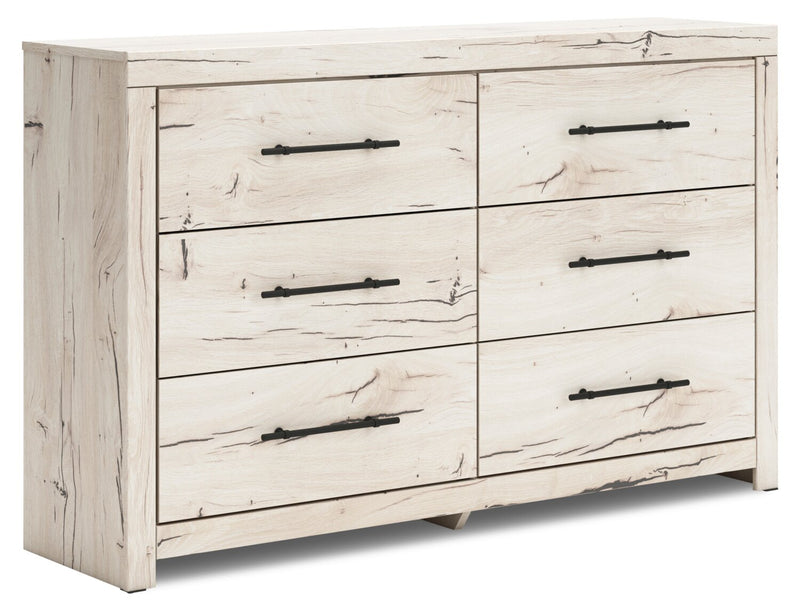 Derekson Bedroom 6-Drawer Dresser, 58.7\"W x 36.5\"H - Rustic White