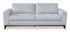 River 87\" Linen-Look Fabric Sofa with Wood Base and Legs - Grey
