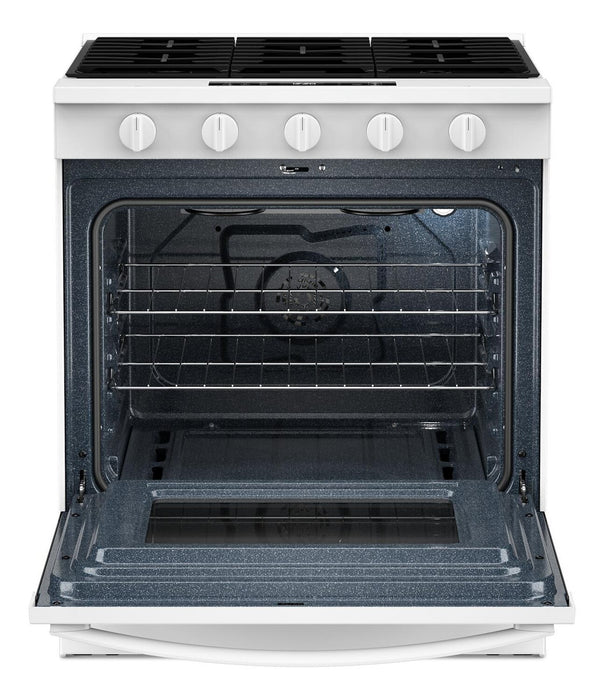 Whirlpool 30\" 5 Cu. Ft. Gas Range with Air Cooking - White - WSGS5030SW