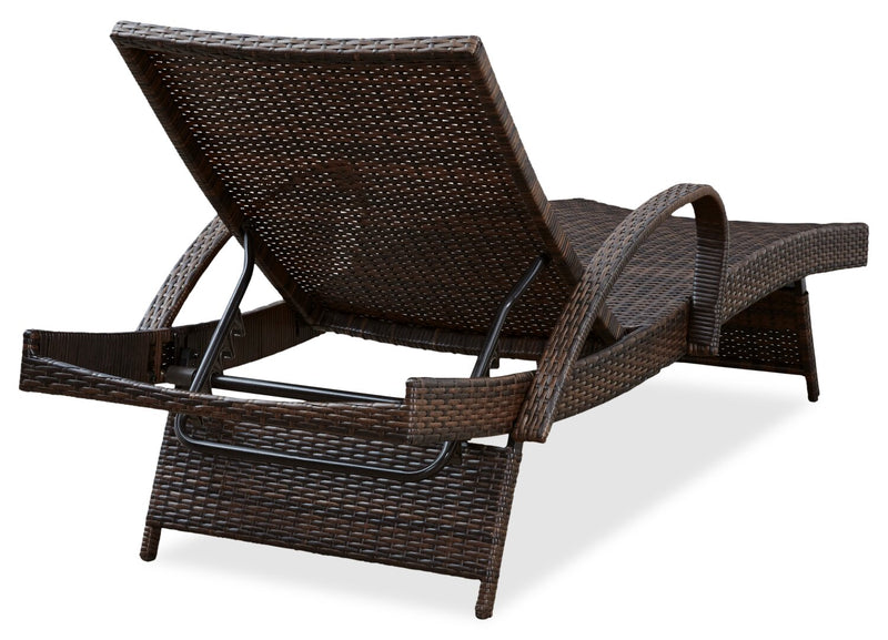 Kelowna Outdoor Patio Set of 2 Loungers - Resin Wicker, UV & Weather Resistant - Brown