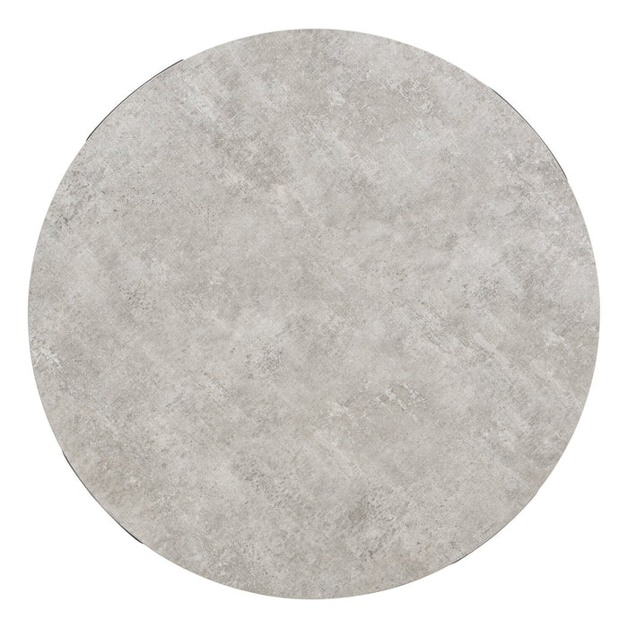 Felicity 36\" Round Coffee Table with Shelf and Casters - Grey