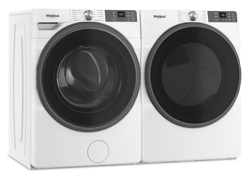 Whirlpool 5.2 Cu. Ft. Smart Front-Load Washer and 7.4 Cu. Ft. Electric Dryer - White