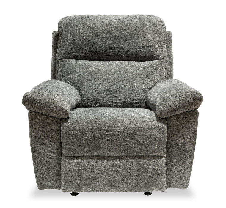Made in Canada Oliver 40\" Chenille Fabric Glider Reclining Chair - Addison Pewter Grey