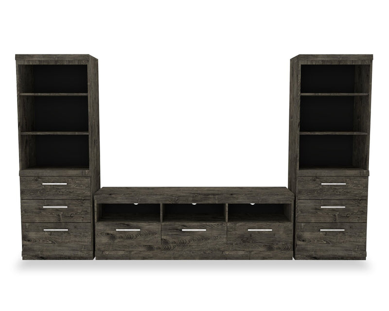 Camden 111.7\" 3-Piece Entertainment Centre with Storage and Cable Management for TVs up to 65\" - Alabaster Oak