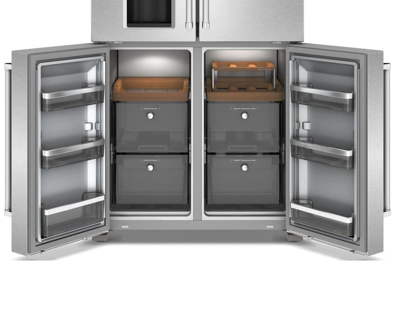 KitchenAid 36\" 19.4 Cu. Ft. Counter-Depth 4-Door Refrigerator - Stainless Steel - KRQC736RPS