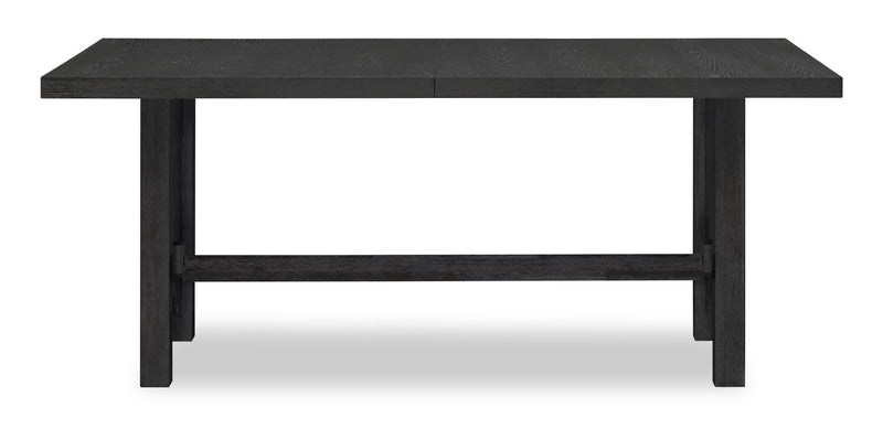 Emery 5pc Dining Set with Table & 4 Chairs, Wood, 72-96\"W Extension - Black & Brown