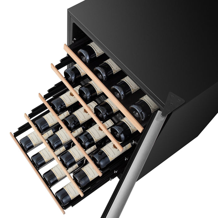 Hisense 4.9 Cu. Ft. 46-Bottle Dual-Zone Wine Cooler with Wi-Fi - Stainless Steel - HWD046N6SS