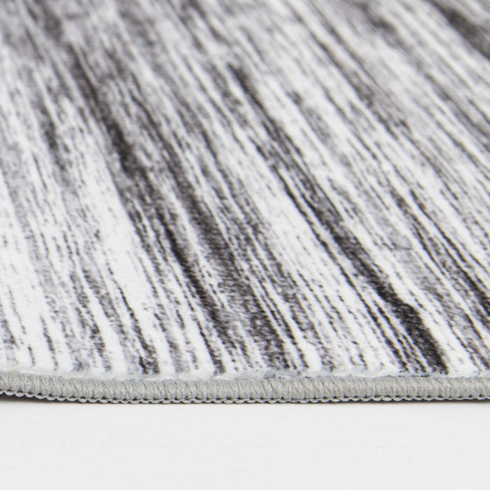 Ceren Grey Washable Area Rug - 5’ x 7’