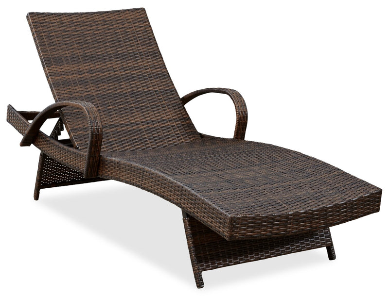 Kelowna Outdoor Patio Set of 2 Loungers - Resin Wicker, UV & Weather Resistant - Brown