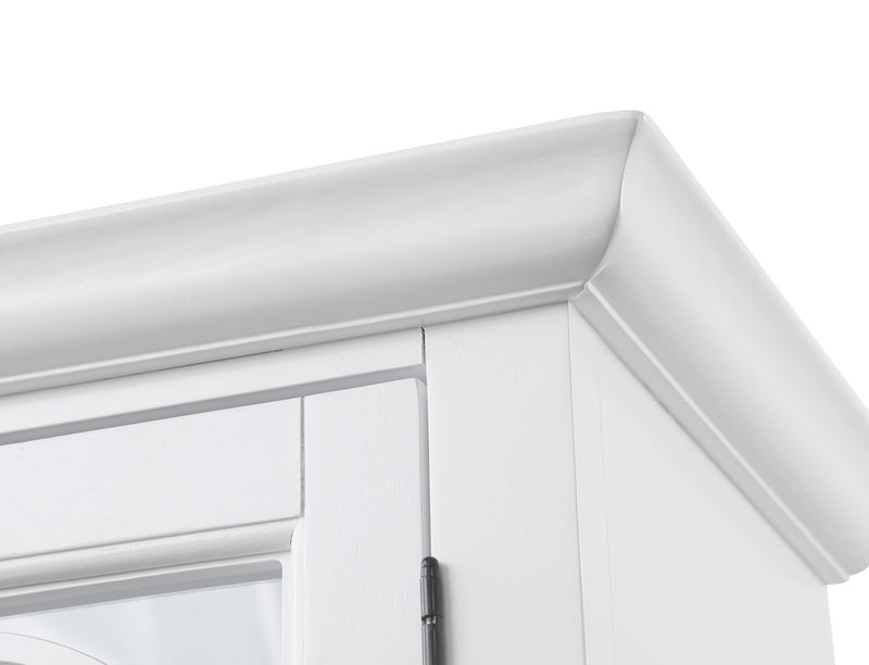 Frances 36\" Curio Cabinet with Glass Doors - White