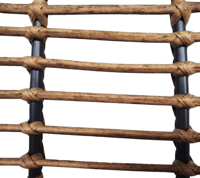 Maki Outdoor Patio Chair - Hand-Woven Resin Wicker, UV & Weather Resistant - Natural