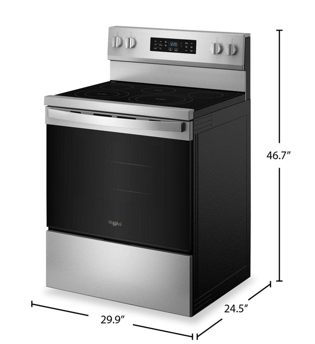 Whirlpool 5.3 Cu. Ft. Electric Range with Air Cooking – Fingerprint Resistant Stainless Steel - YWFES5730SZ