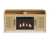 Scott Living Lenore 60\" Electric Fireplace TV Stand with Storage - Natural