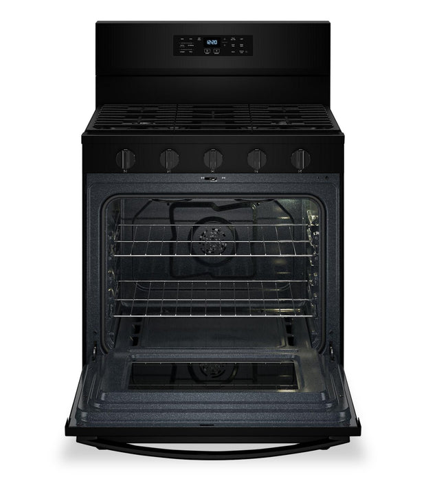 Whirlpool 5 Cu. Ft. Gas Range with Air Fry and Self-Clean - Black - WFGS5030RB