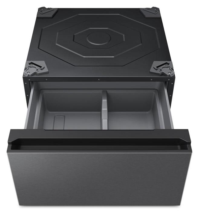 Samsung Bespoke 27\" Laundry Pedestal with Storage Drawer – Dark Steel - WE602NSUS