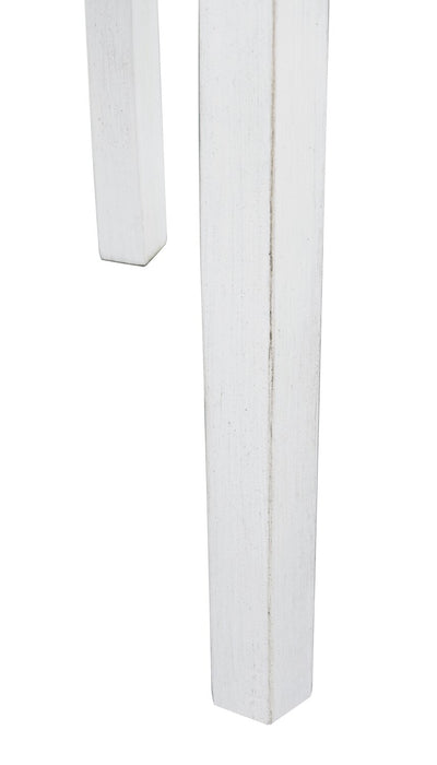 Brook Dining Chair with Polyester Fabric - White/Grey