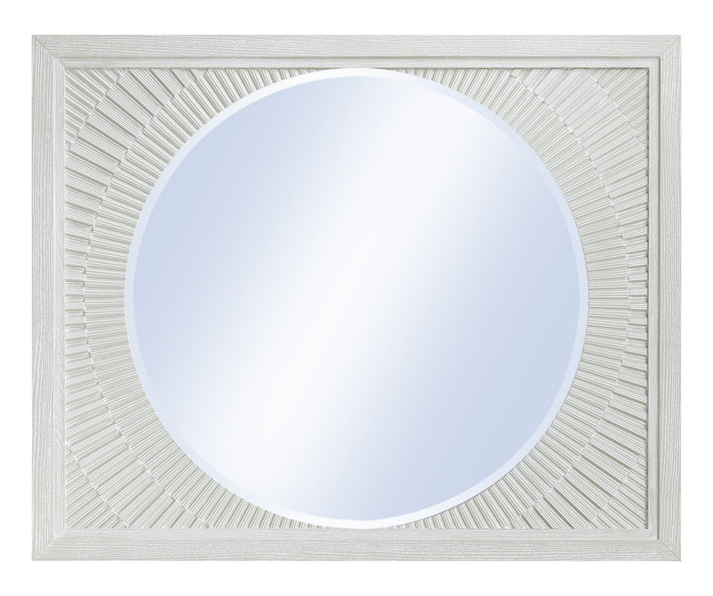 Vida 6pc Bedroom Set with Panel Bed, Dresser, Mirror & Nightstand, Sand - Queen Size