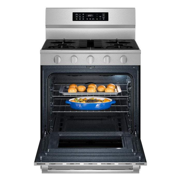 Maytag 30\" 5 Cu. Ft. Gas Range with No Preheat Air Fry - Fingerprint Resistant Stainless Steel - MFGS7030SZ