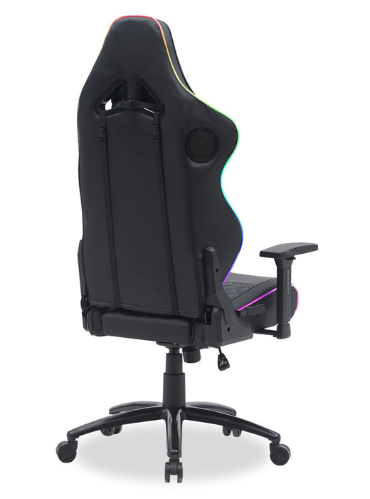 Falcon 30” Ergonomic Gaming Chair with Built-In Bluetooth Speakers & LED Lighting - Black